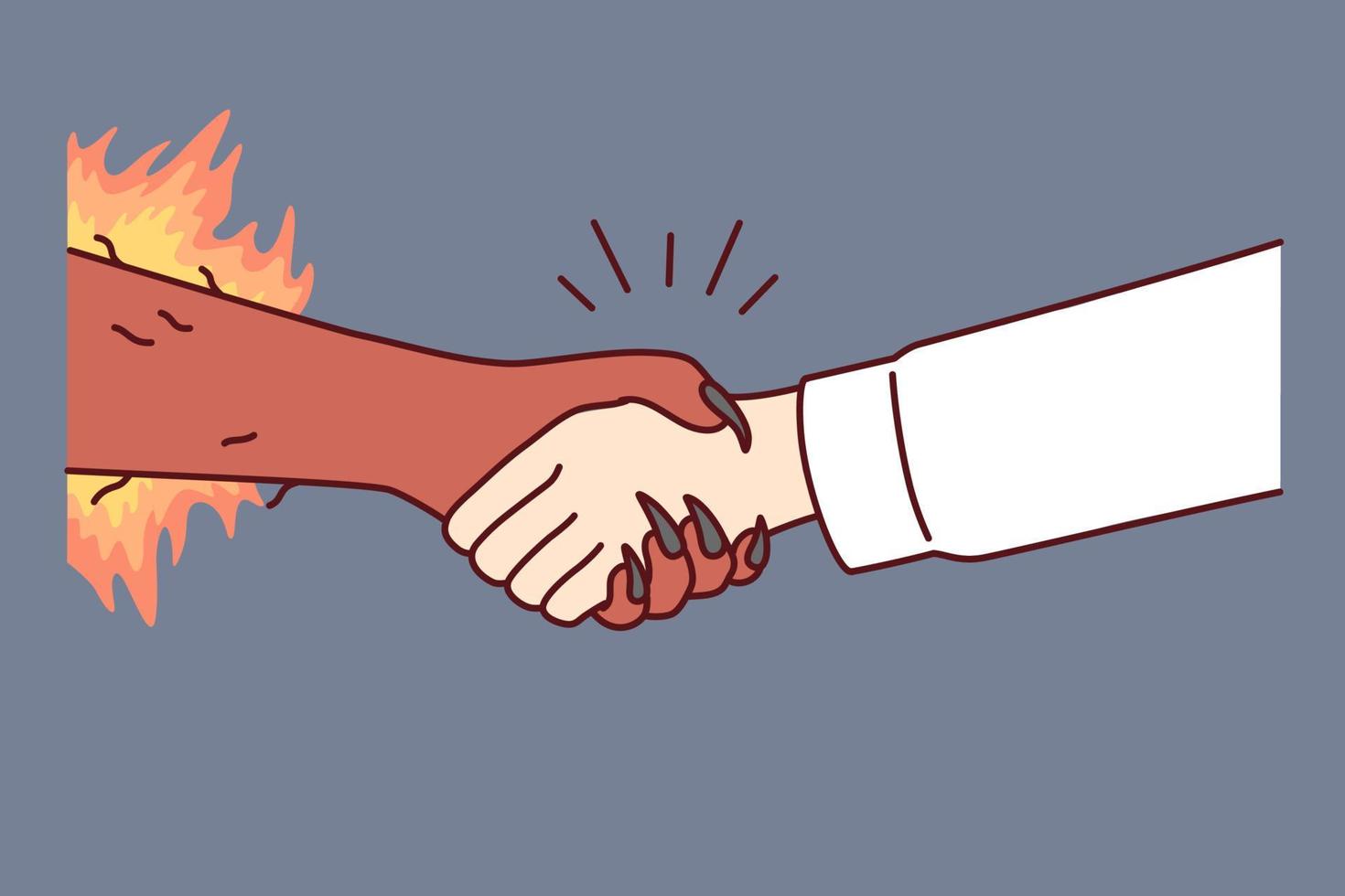 Cartoon of devil shaking hands with a person {{brizy_dc_image_alt imageSrc=